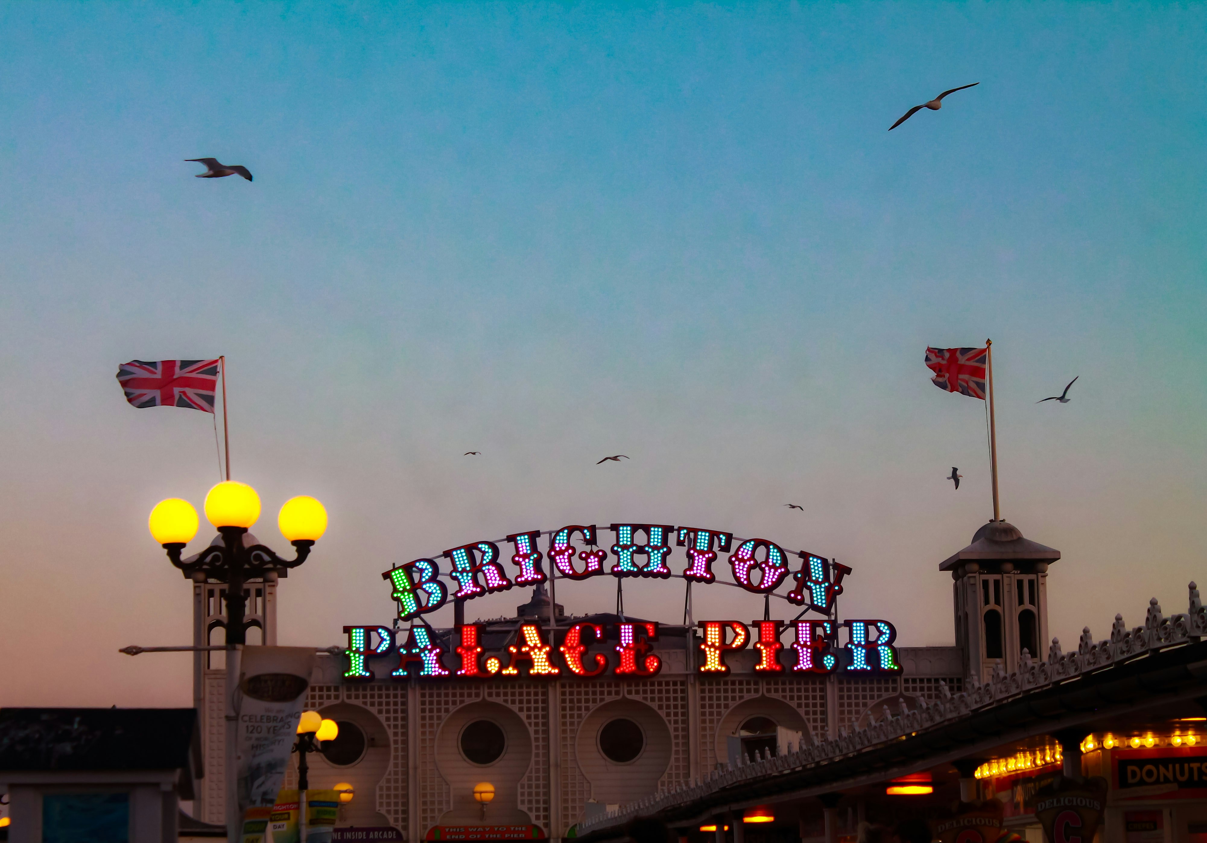 Brighton Palace Pier at dusk