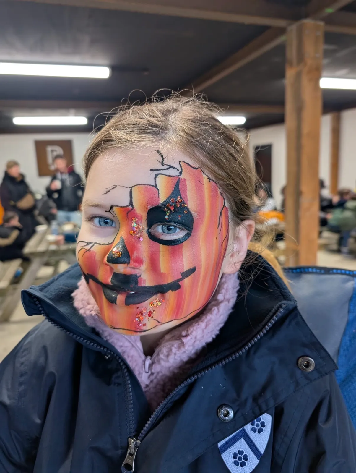 Halloween pumpkin face paint